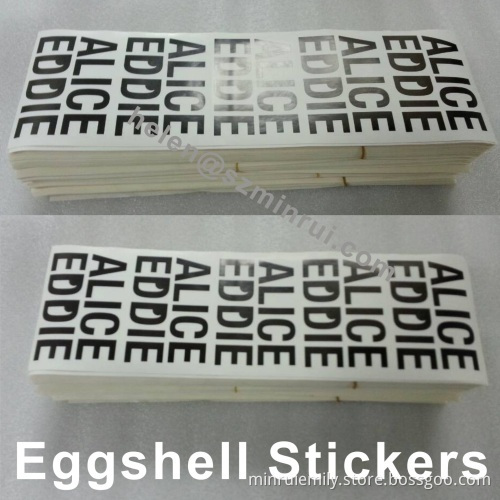 Custom Destructible Vinyl Stickers,eggshell Seals